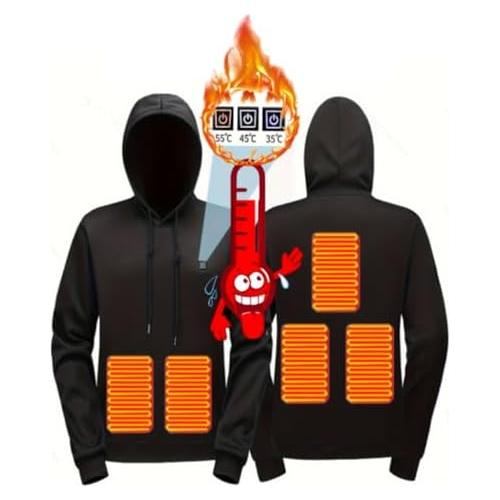 Sudadera con Capucha Calefaccionada Unisex Earneo - 5 Zonas Calor