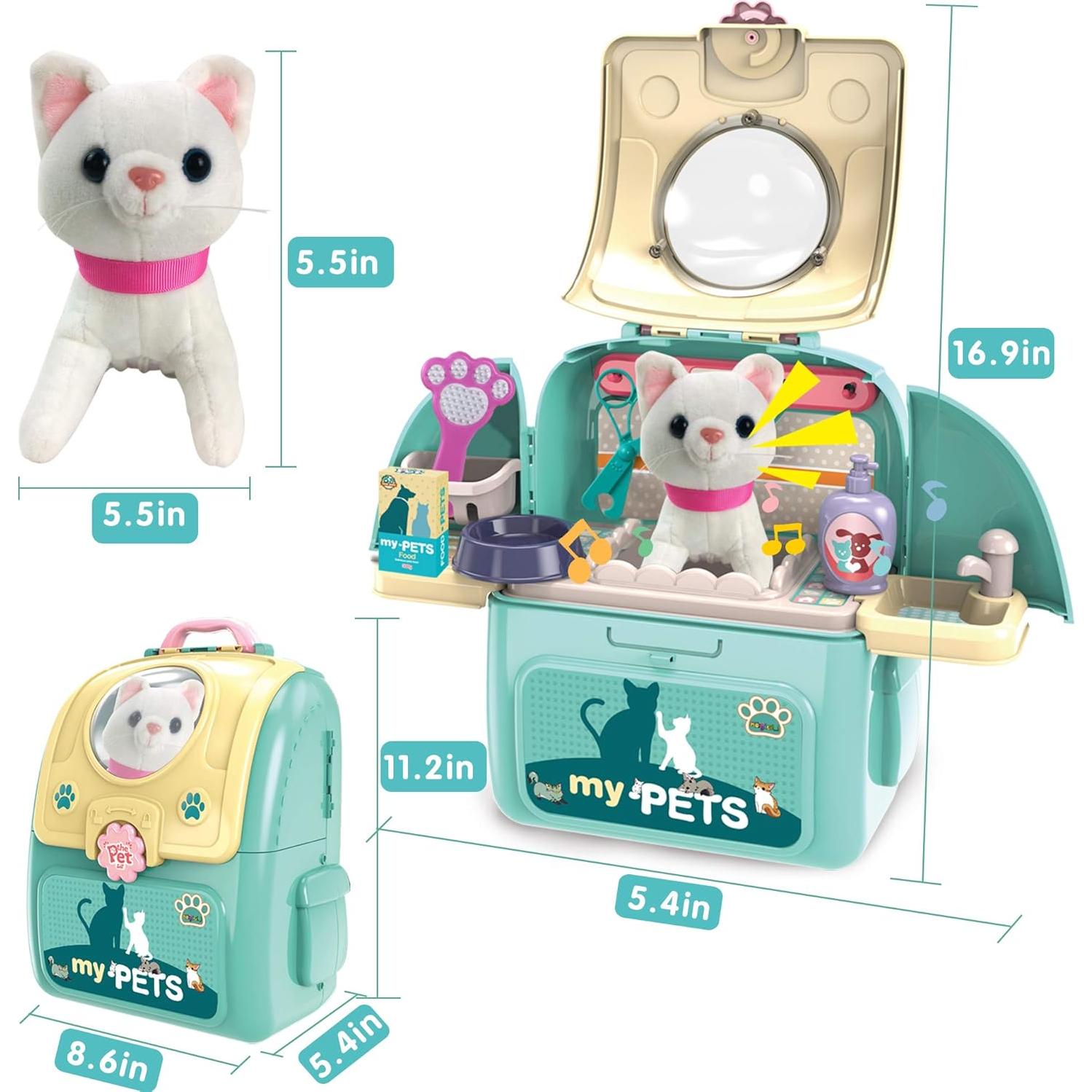 Mochila Transportadora para Gato Magic4U con Accesorios Veterinarios