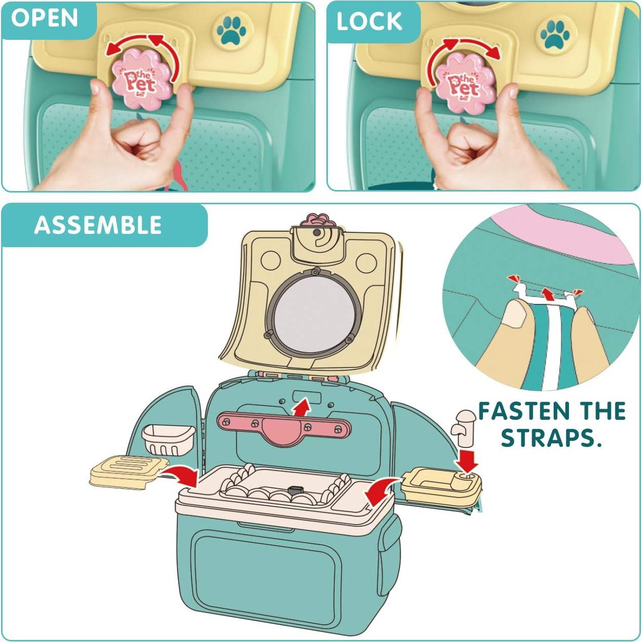 Mochila Transportadora para Gato Magic4U con Accesorios Veterinarios