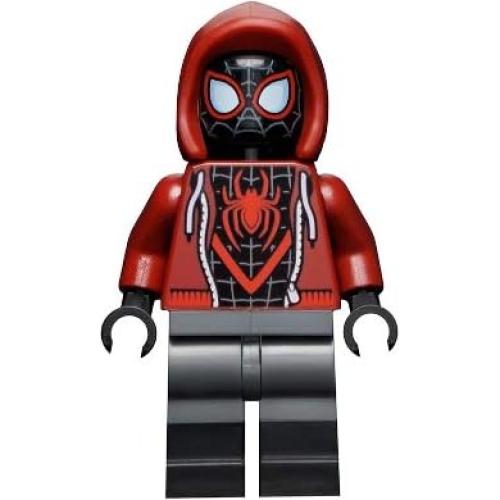 Minifigura LEGO Spider-Man Miles Morales con patineta