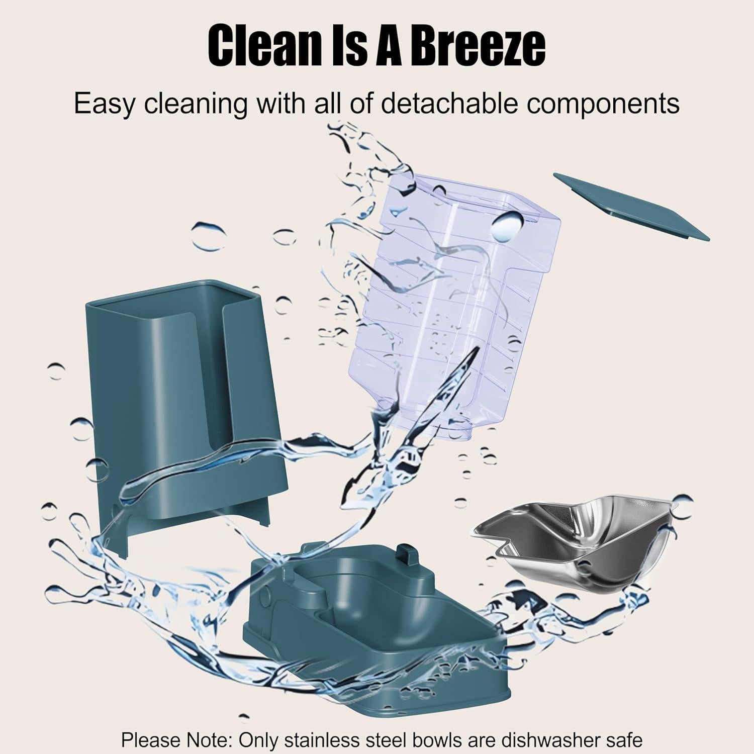 Dispensador automático de comida y agua Meowyoyo 3.5L Cian