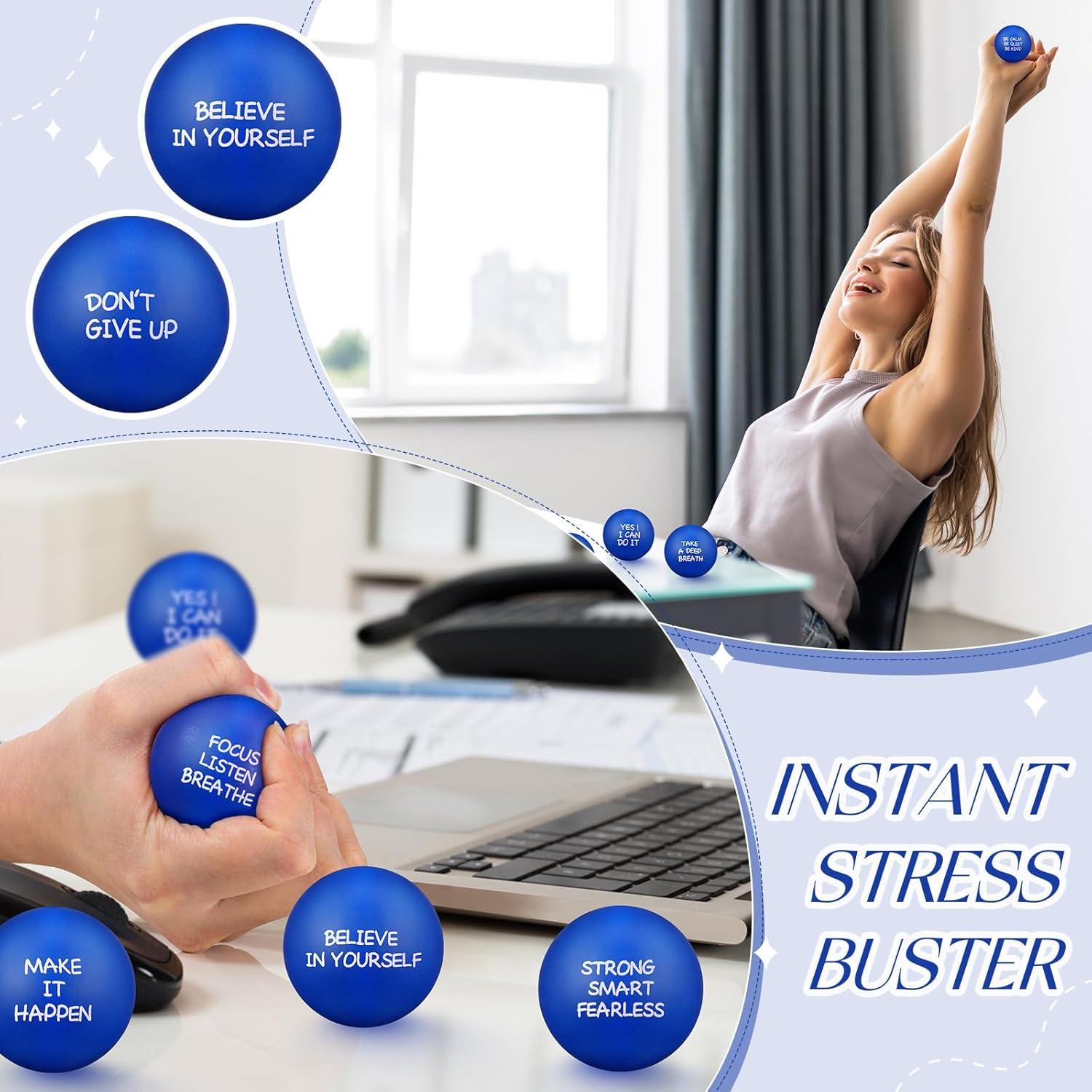 Pelotas de Estrés Shappy 72 Pcs Motivacionales Azul