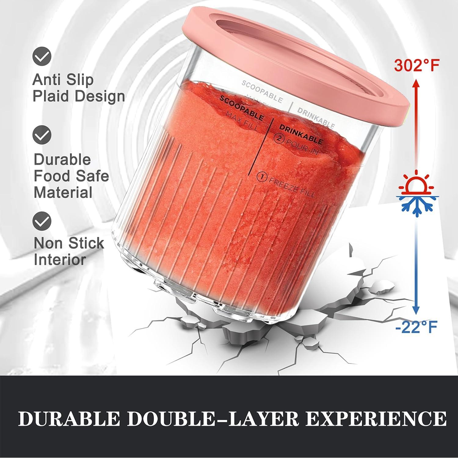 Contenedores de Helado Psasrm 2 Piezas 24oz para Ninja Creami