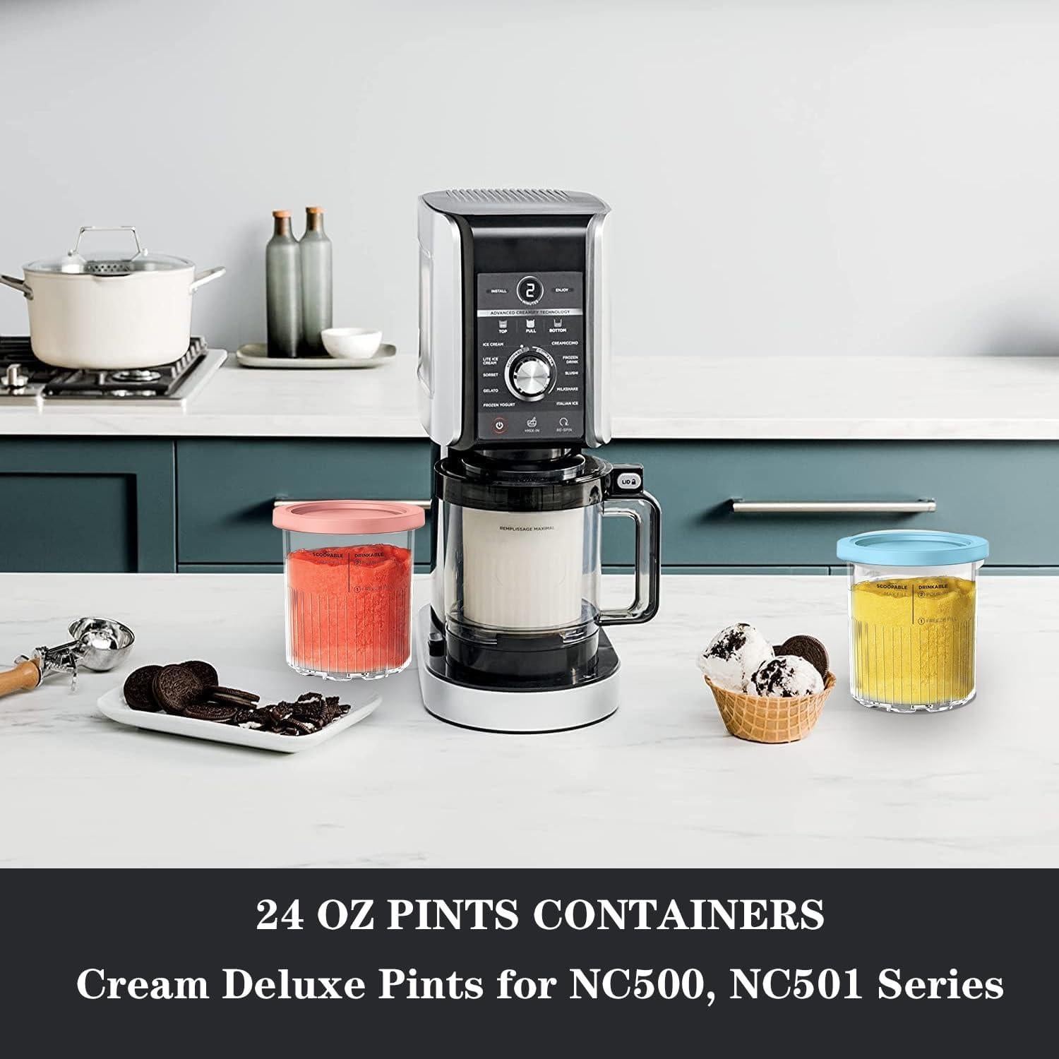 Contenedores de Helado Psasrm 2 Piezas 24oz para Ninja Creami