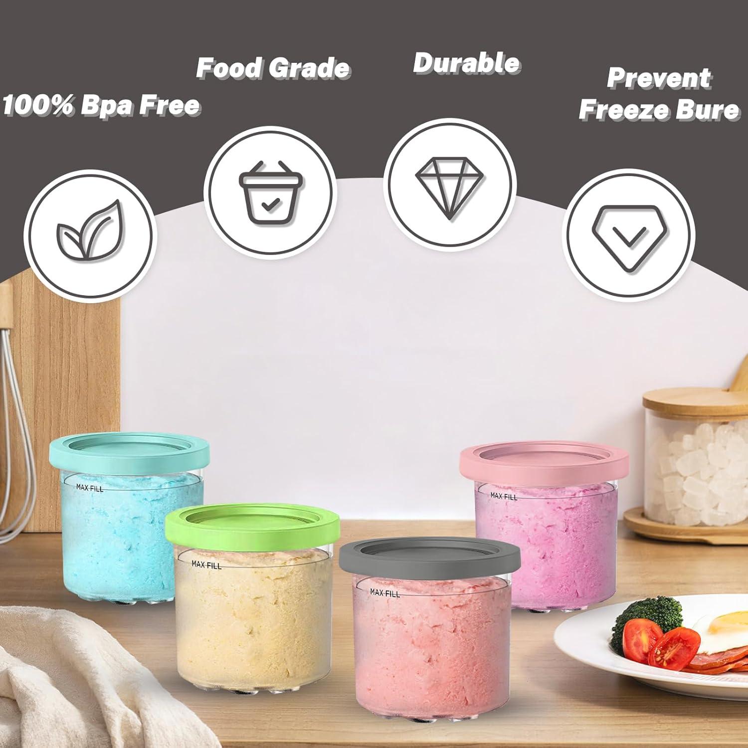 4 Tazas Ninja Creami 16oz Psasrm Aisladas Reutilizables