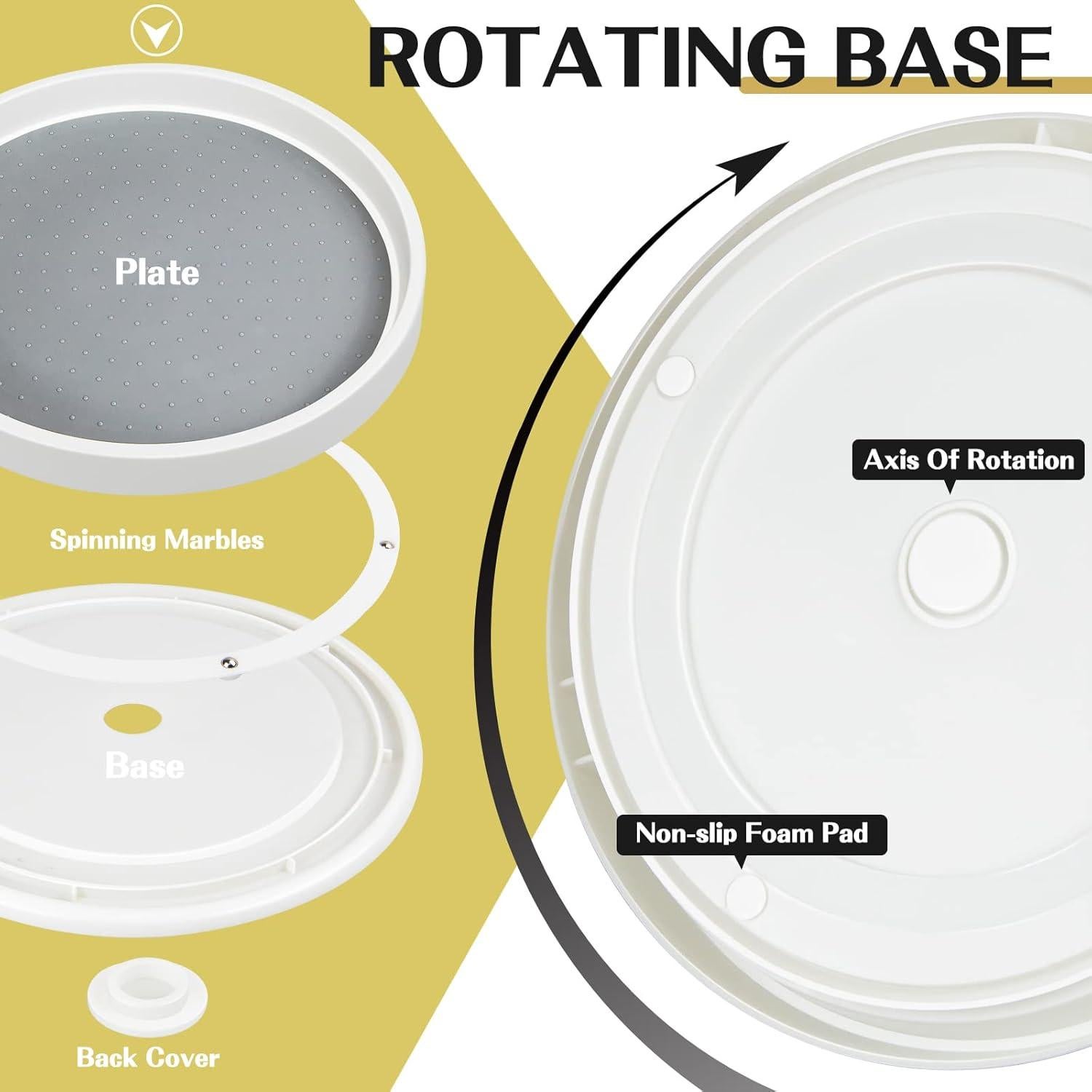 Organizador Giratorio Antideslizante Twoyu 25.4 cm 3 Pack