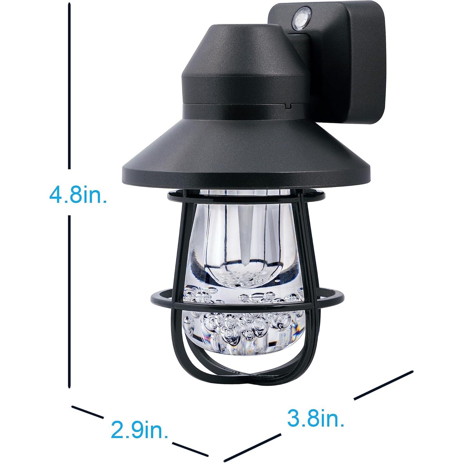 Luz Nocturna LED Vintage GE con Sensor Crepúsculo, Negro