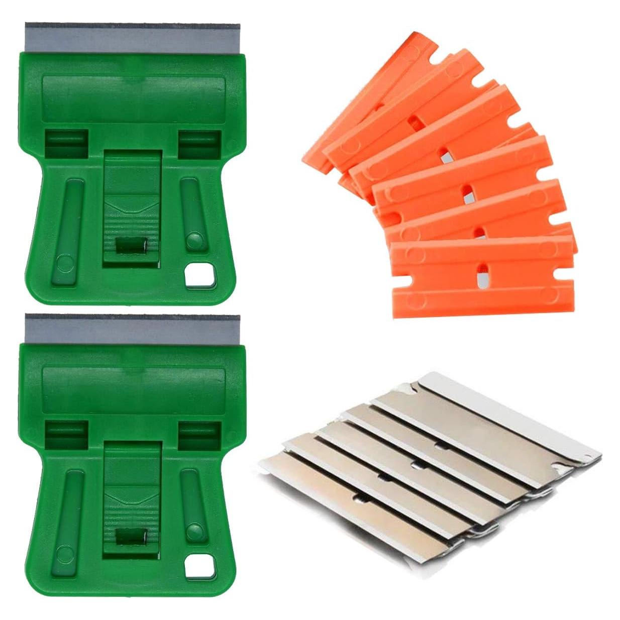 Raspador de Cuchilla Wekoil Mini 3.8 cm Verde con 10 Cuchillas