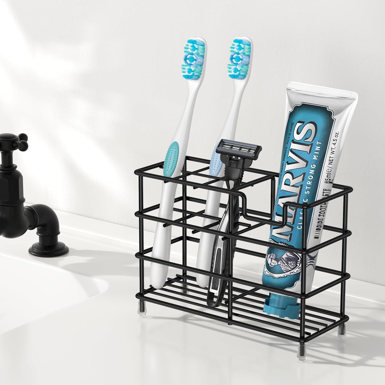 Soporte para Cepillos de Dientes HBlife Mediano Acero Inoxidable Negro