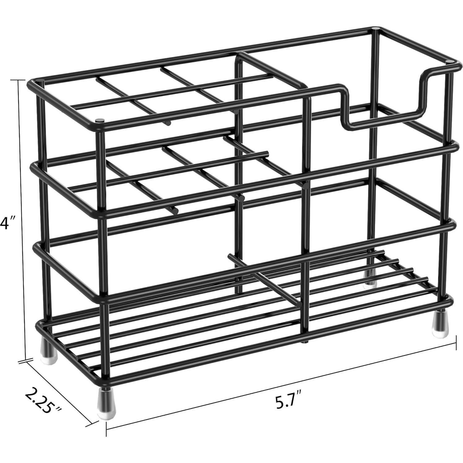 Soporte para Cepillos de Dientes HBlife Mediano Acero Inoxidable Negro