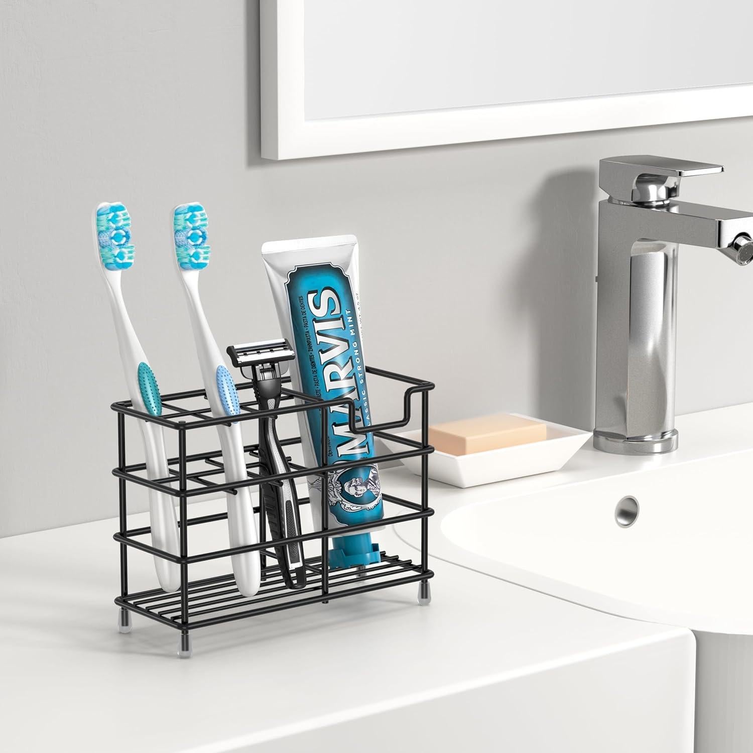 Soporte para Cepillos de Dientes HBlife Mediano Acero Inoxidable Negro