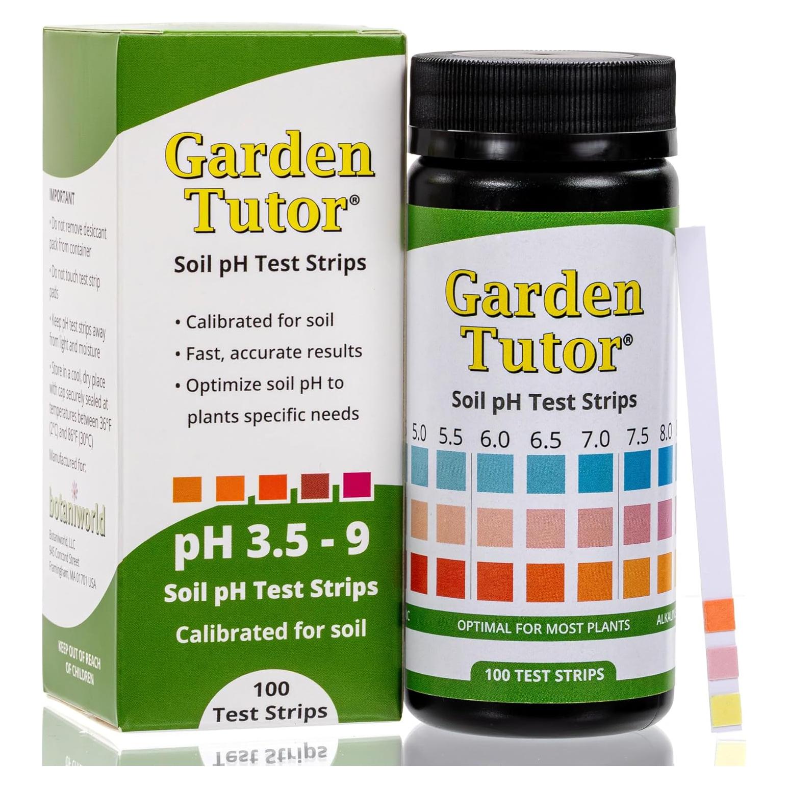 Kit de Prueba de pH del Suelo Garden Tutor - 100 Tiras