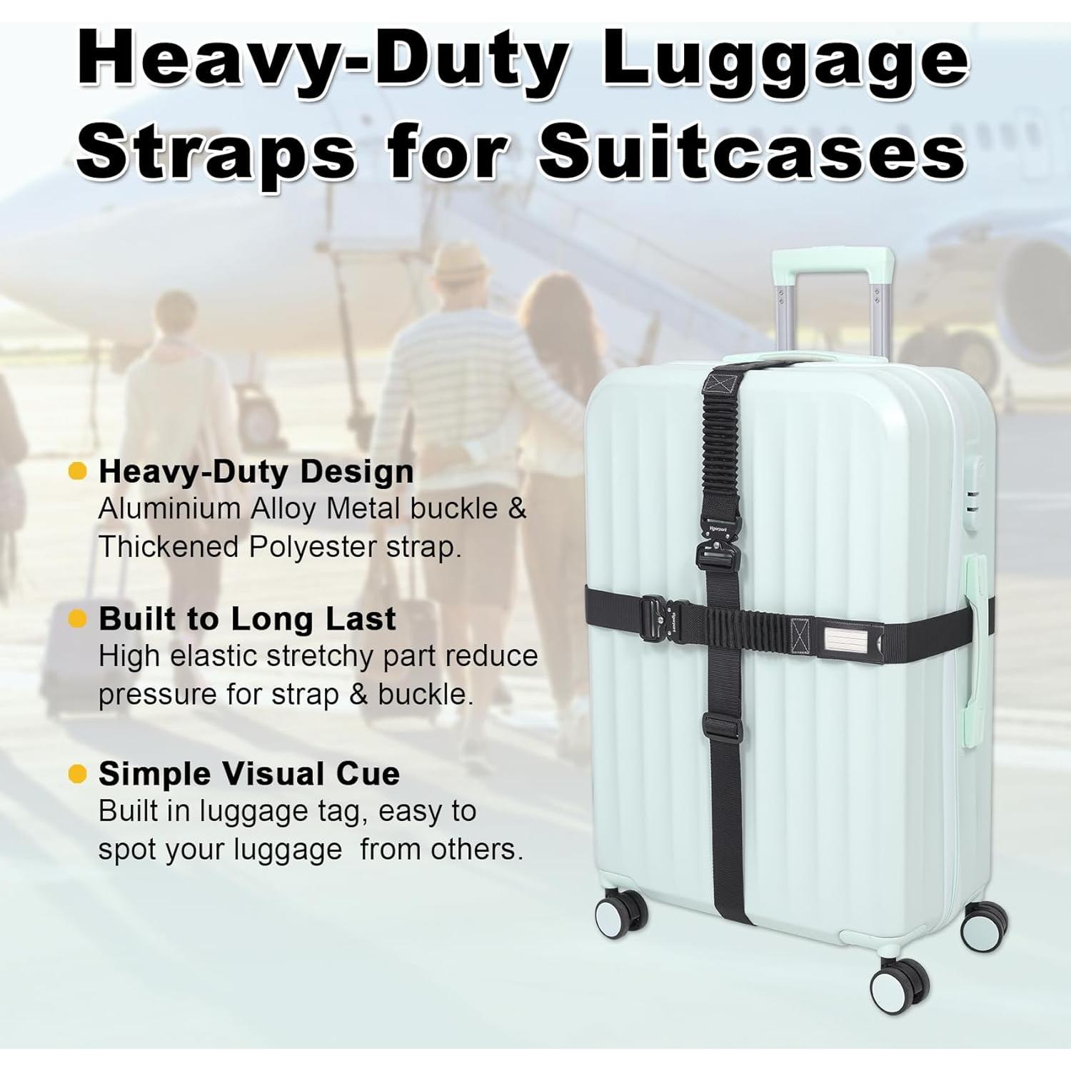 Correas de Equipaje Vigorport 2 Piezas Ajustables TSA