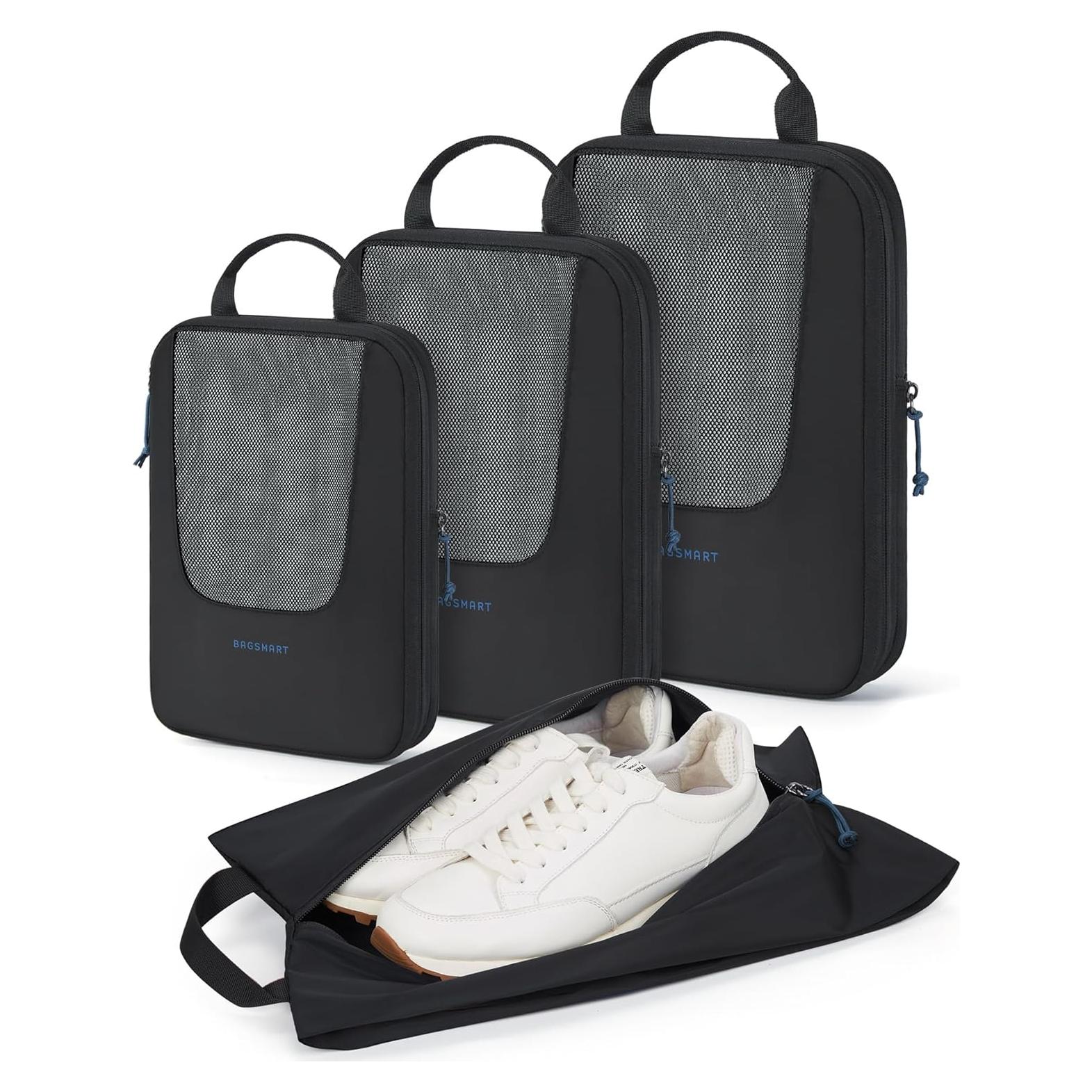 Cubos de Empaque BAGSMART 4 Set para Viajes - Organizadores Livianos