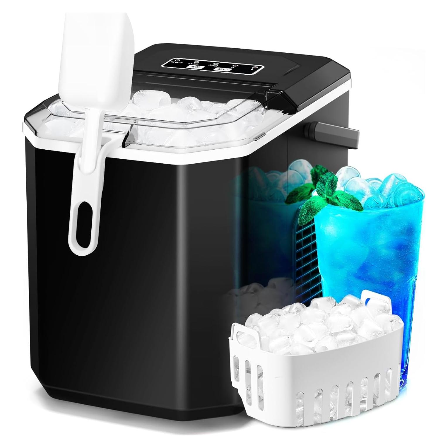 Máquina de Hielo ZAFRO 9 Cubos en 6 Minutos Negro