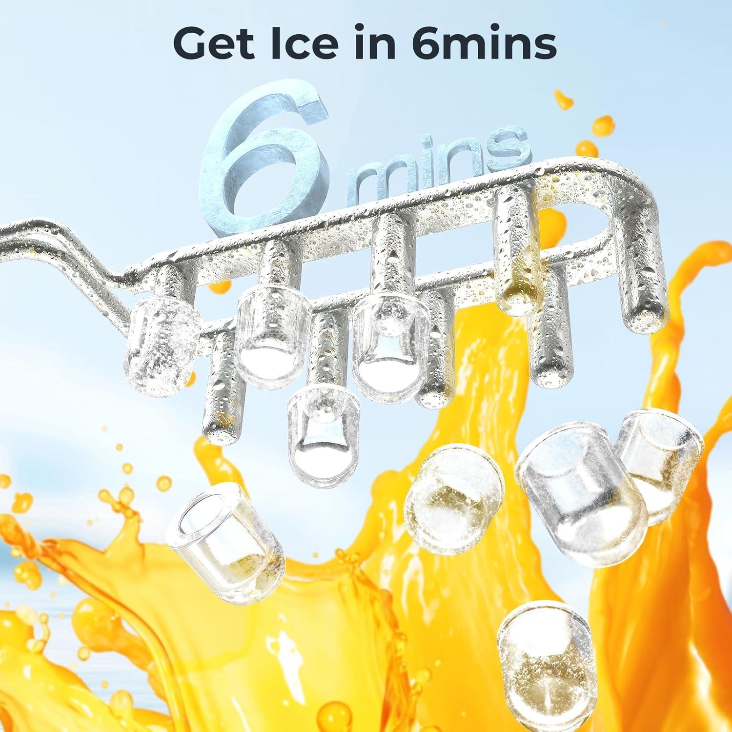 Máquina de Hielo ZAFRO 9 Cubos en 6 Minutos Negro