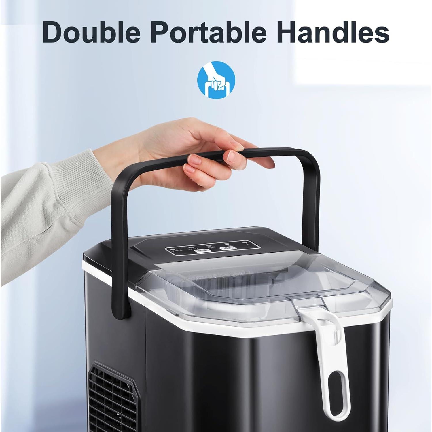 Máquina de Hielo ZAFRO 9 Cubos en 6 Minutos Negro