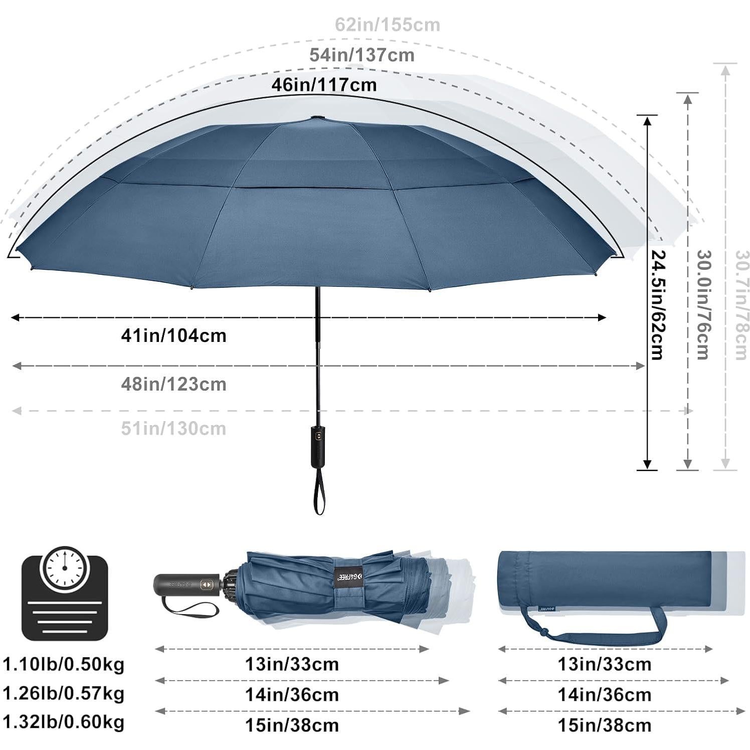 Paraguas de Golf G4Free 54 cm Compacto Automático Doble