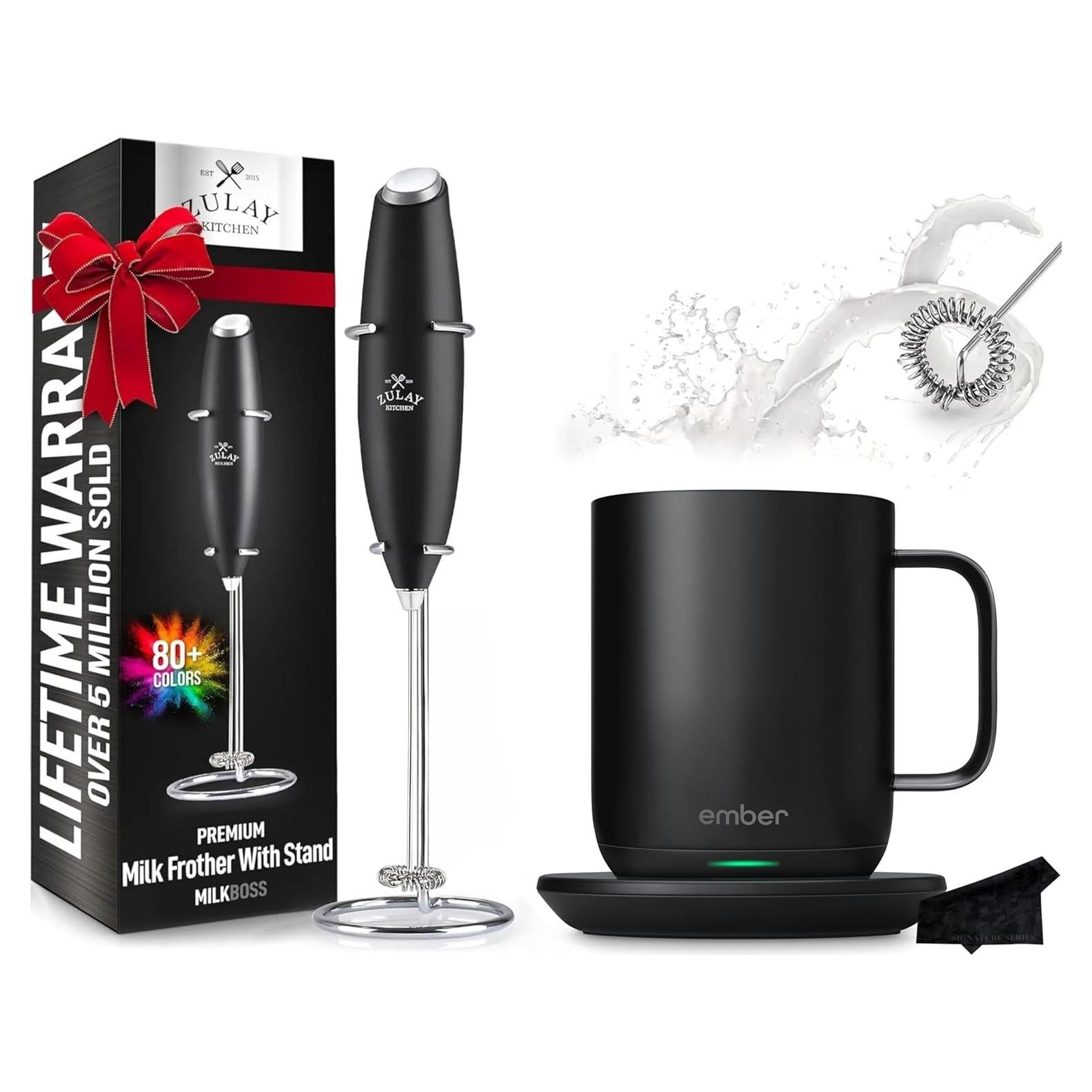 Taza Inteligente Ember 10 oz Control Temperatura + Espumador Zulay