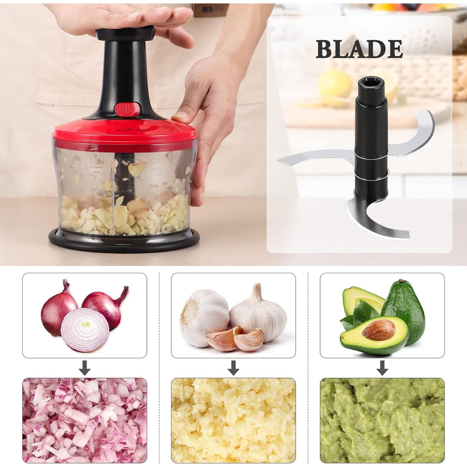 Picador de Verduras Manual Sonrisa Mamá 1.2L Rojo ABS