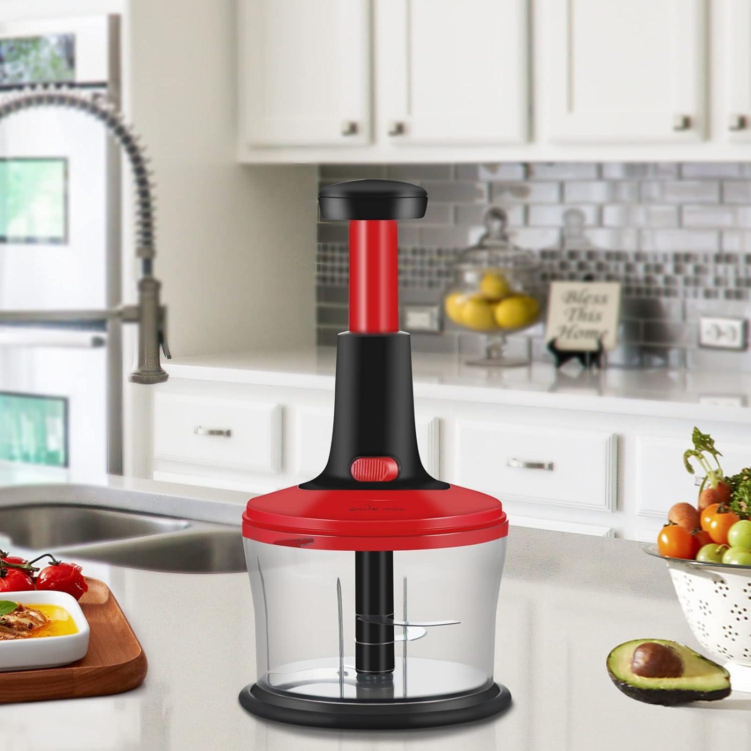 Picador de Verduras Manual Sonrisa Mamá 1.2L Rojo ABS