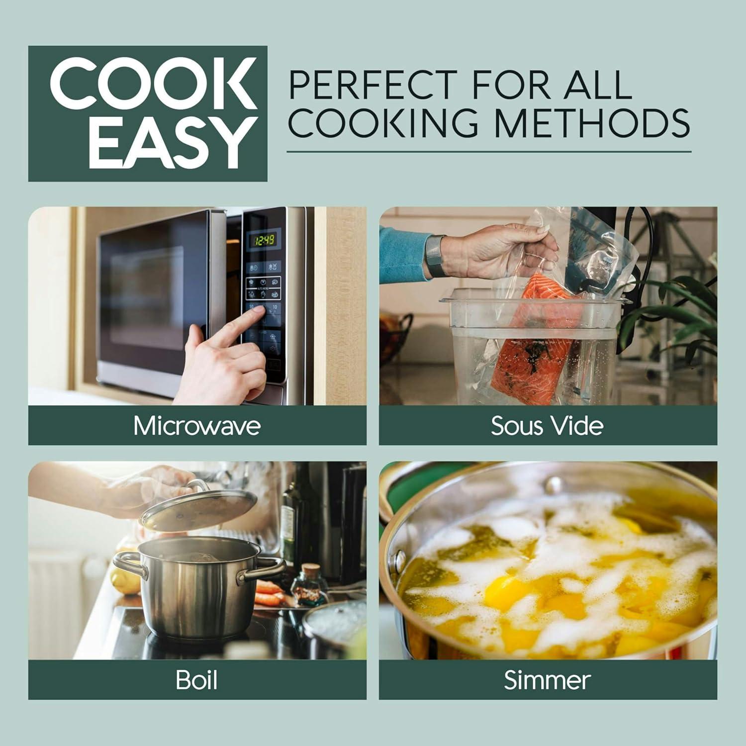 Avid Armor Vacuum Sealer Bags - 4 Pack, 8x25 Rolls | BPA-Free Vacuum Seal Bags for Food Storage, Meal Prep, Sous Vide | Heavy Duty Vacuum Sealer Bags, Fits Foodsaver & Seal a Meal