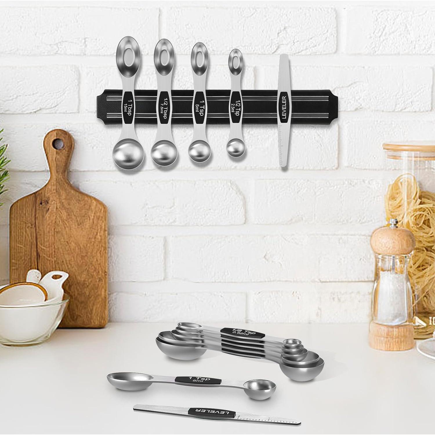 Conjunto de Tazas y Cucharas Medidoras Wildone 16 Piezas Acero Inoxidable