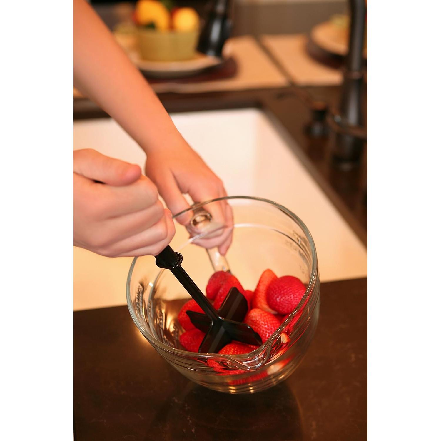 HIC Kitchen ChopStir Original Hamburger Ground Meat Vegetable Frozen Concentrate Egg Chopper, Heat-Resistant Nylon, Black