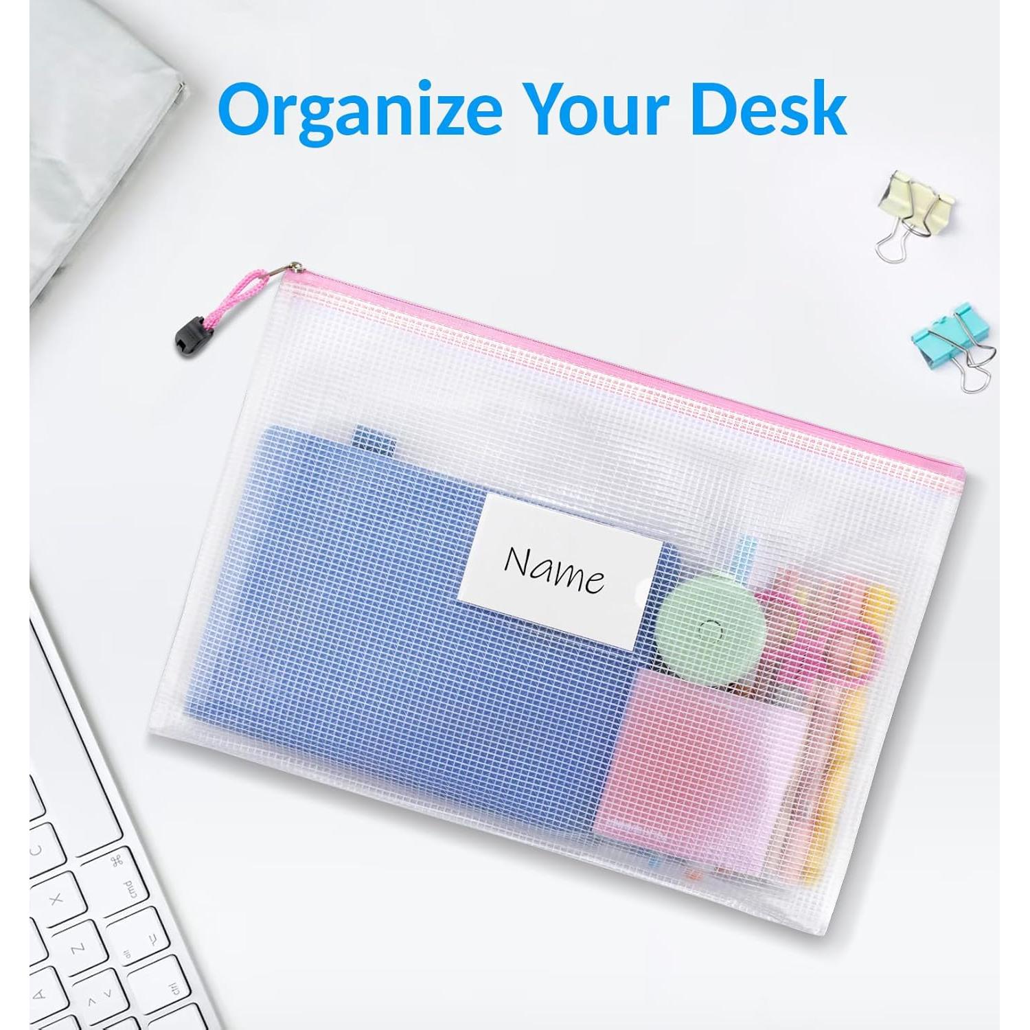 Bolsas de Cremallera de Malla Sooetz 14 Paquetes A4 Multicolor