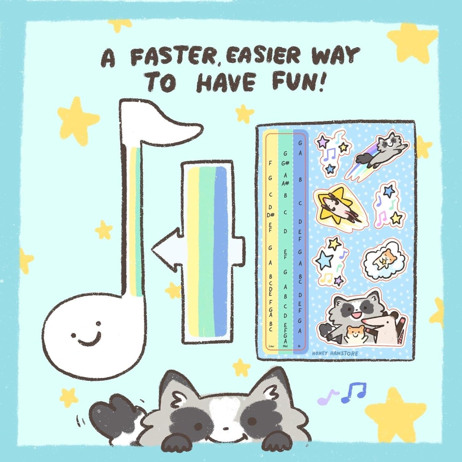 Etiqueta Musical Otamatone Honey Hamstore Regular Multicolor