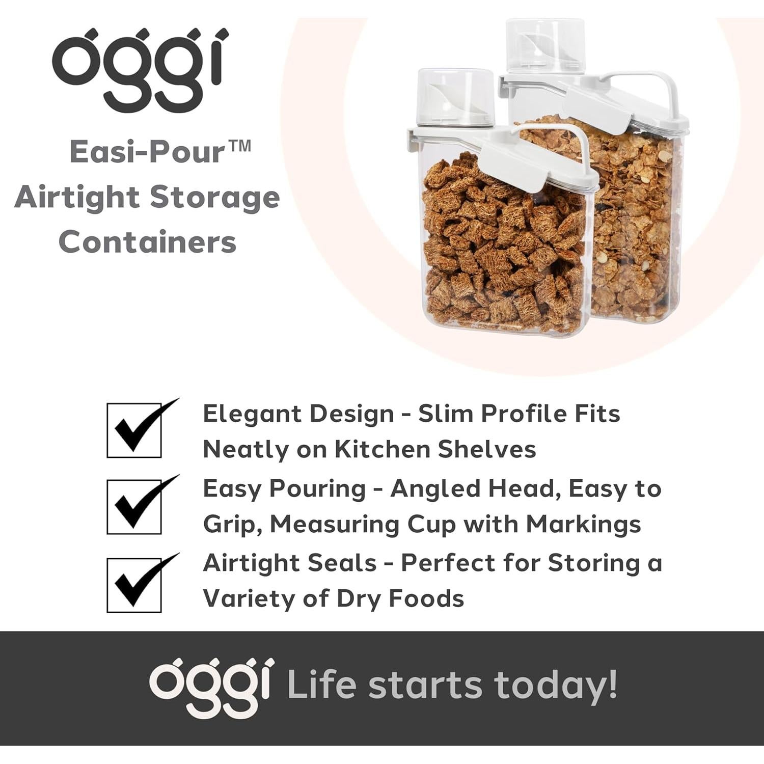 Contenedor de Almacenamiento Oggi Easi Pour 1.8 lt Hermético