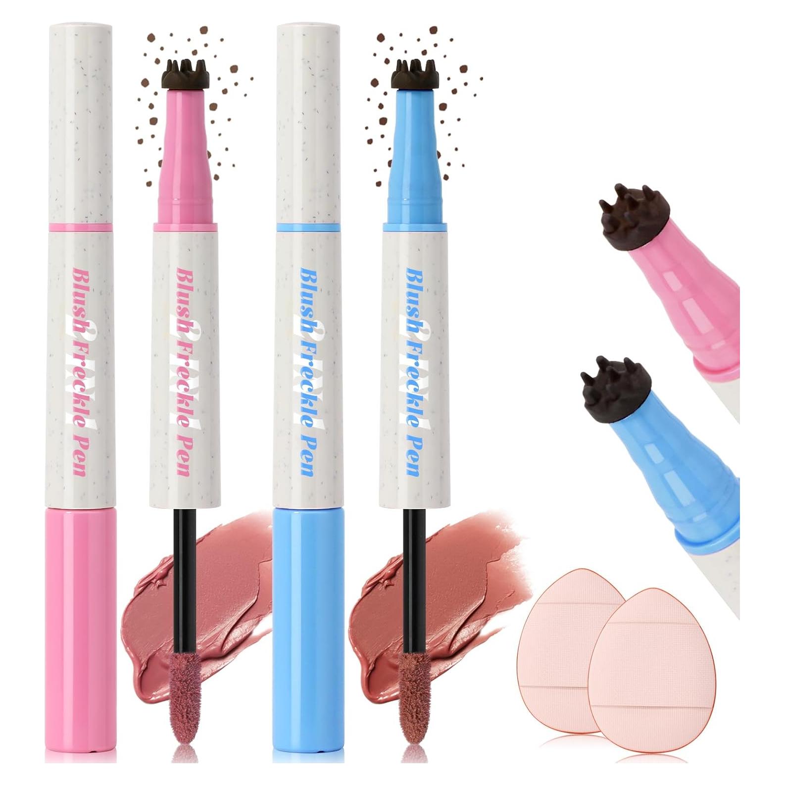 Bolígrafo de Rubor y Pecas 2 en 1 Noerrors - Marrón Claro y Rosa