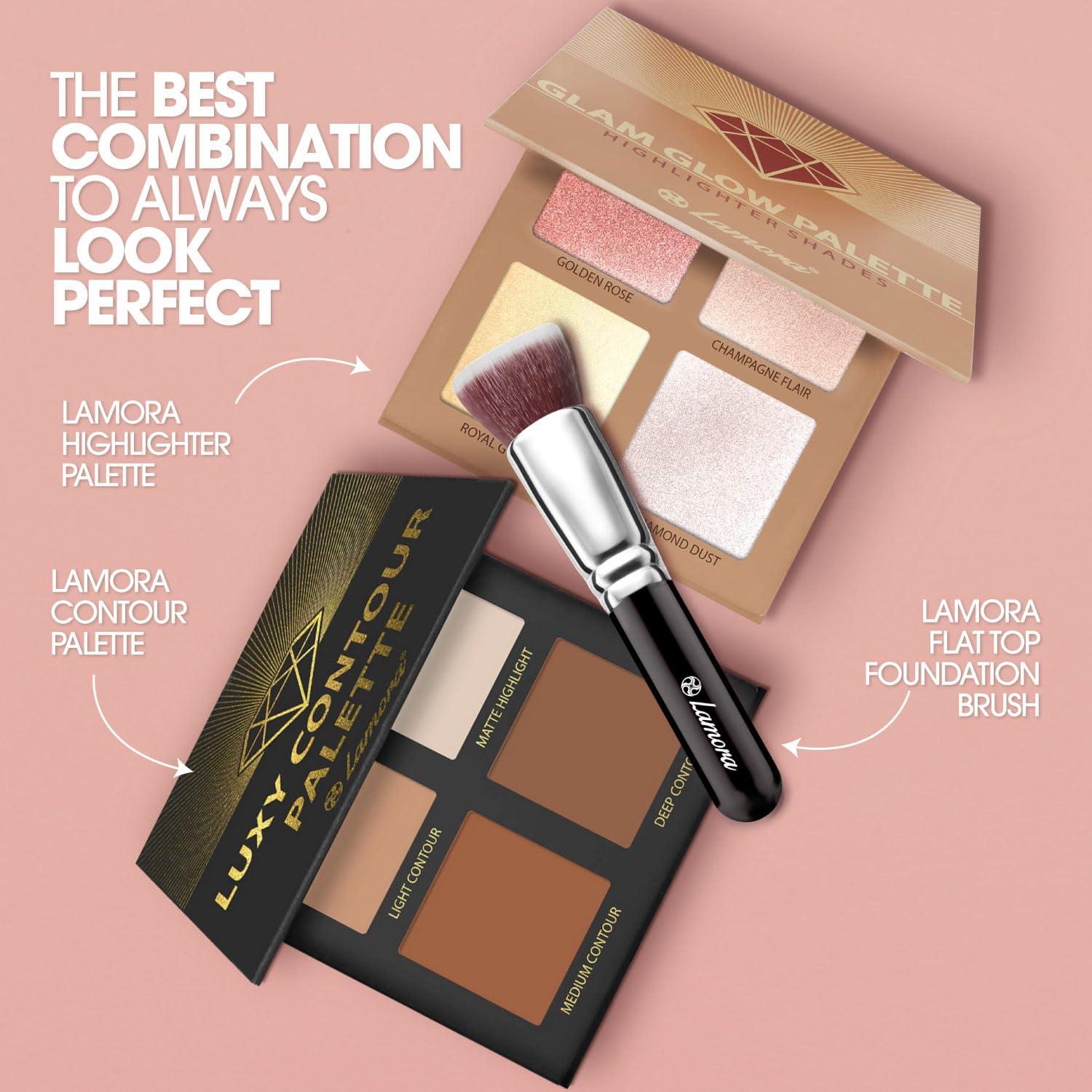 Brocha Kabuki de Fundación Lamora - Aplicación Plana 15cm