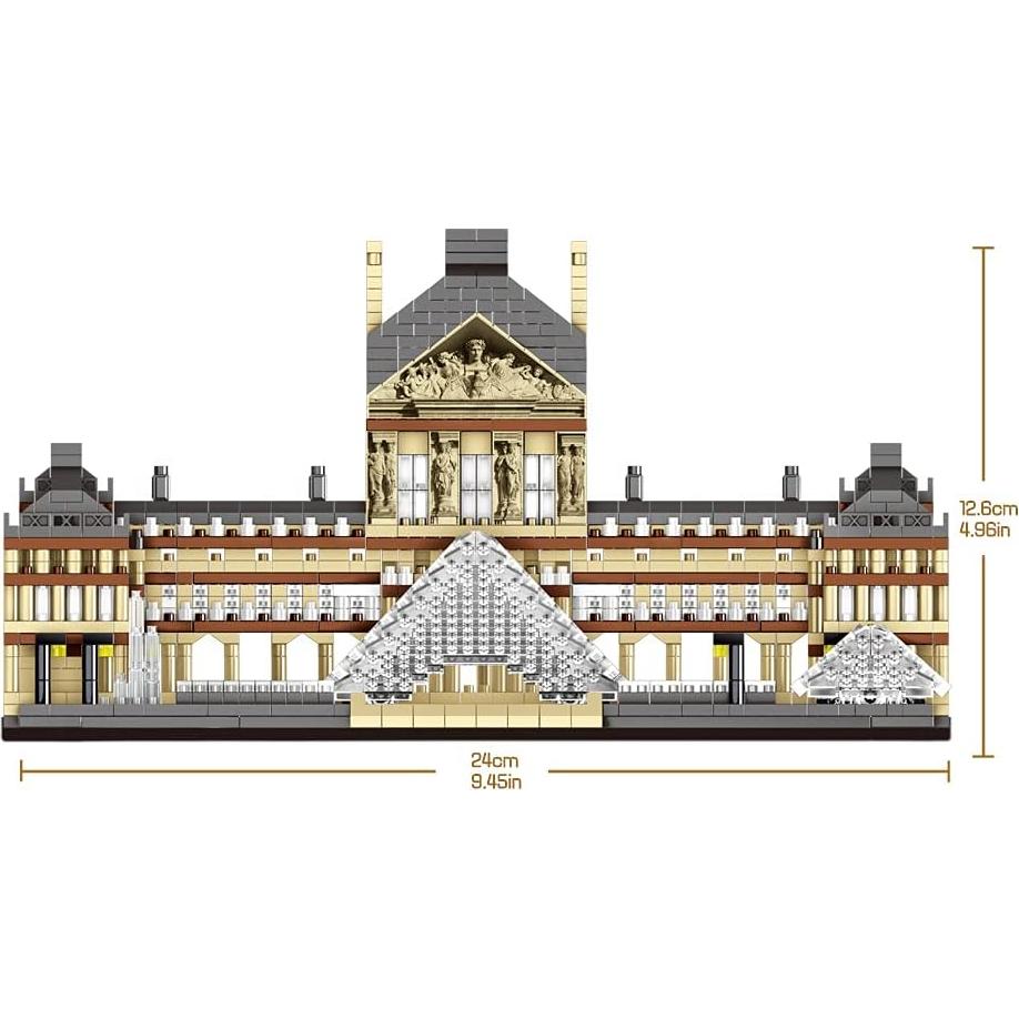 Set de Micro Bloques de Construcción dOvOb Louvre 2885 Piezas