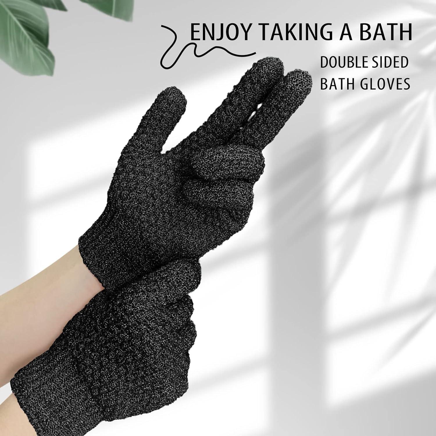 Guantes Exfoliantes Evridwear Doble Textura para Ducha - 1 Par