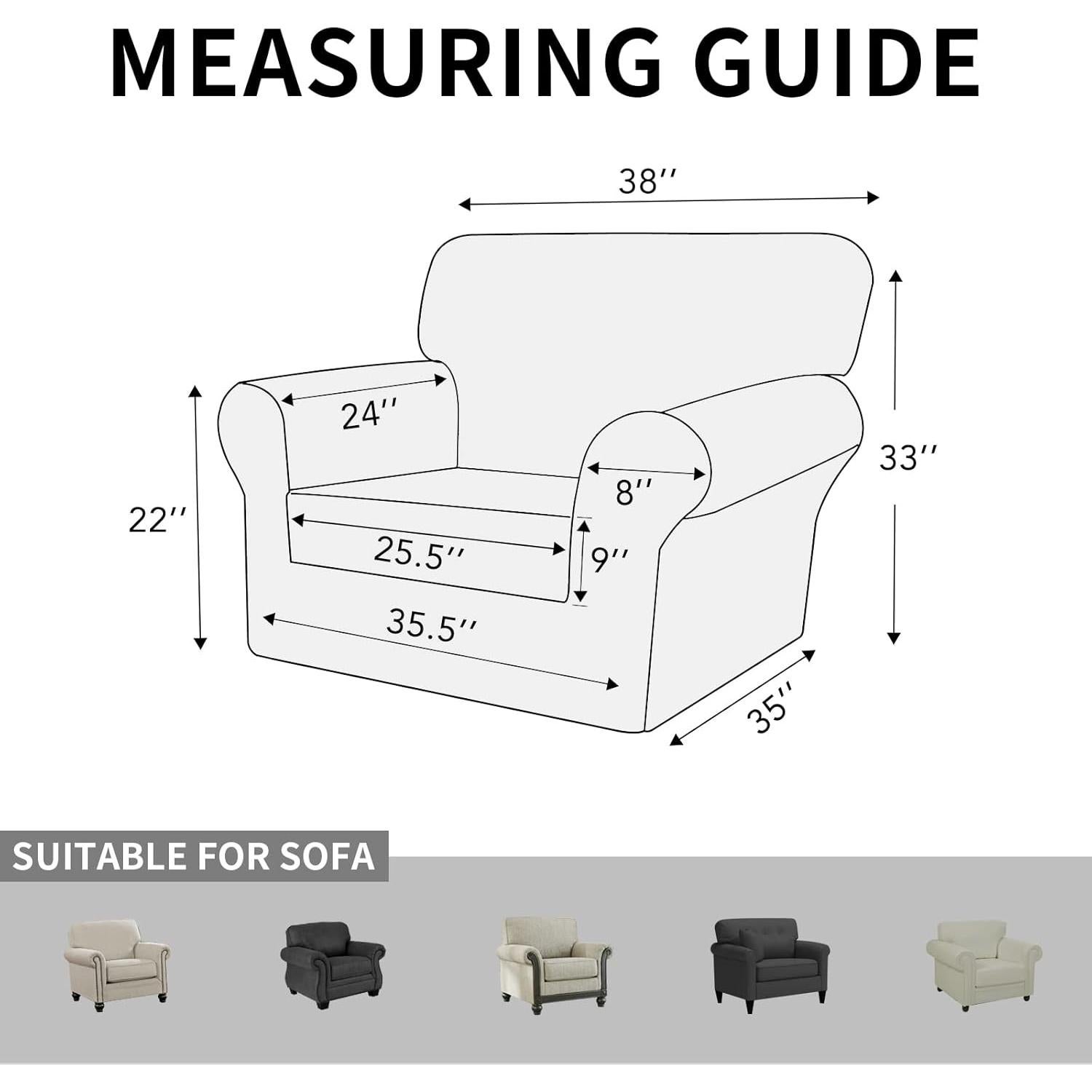 Funda de Sofá ISSUNTEX Negra Elástica para Silla y Cojín