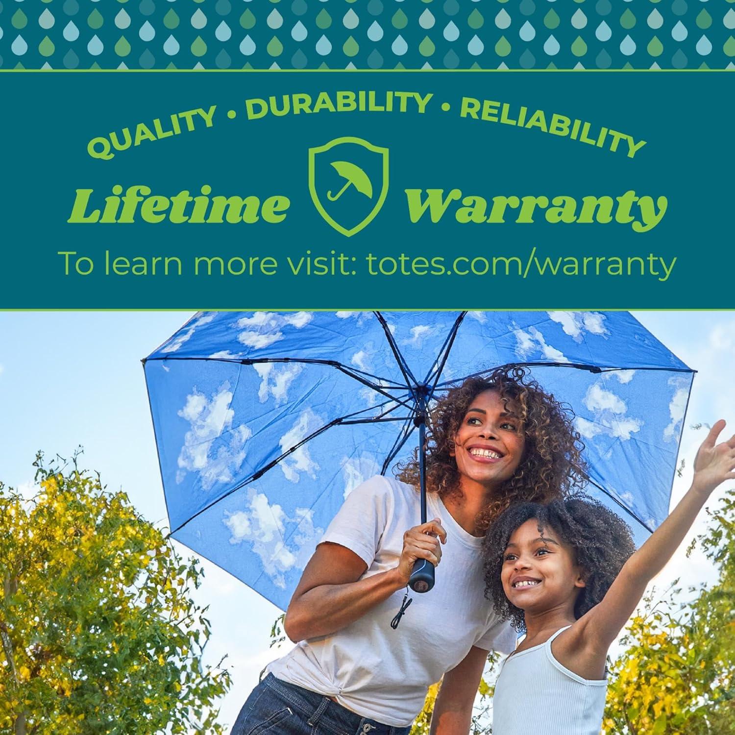 Paraguas Plegable Totes Inbrella Automático Compacto Negro