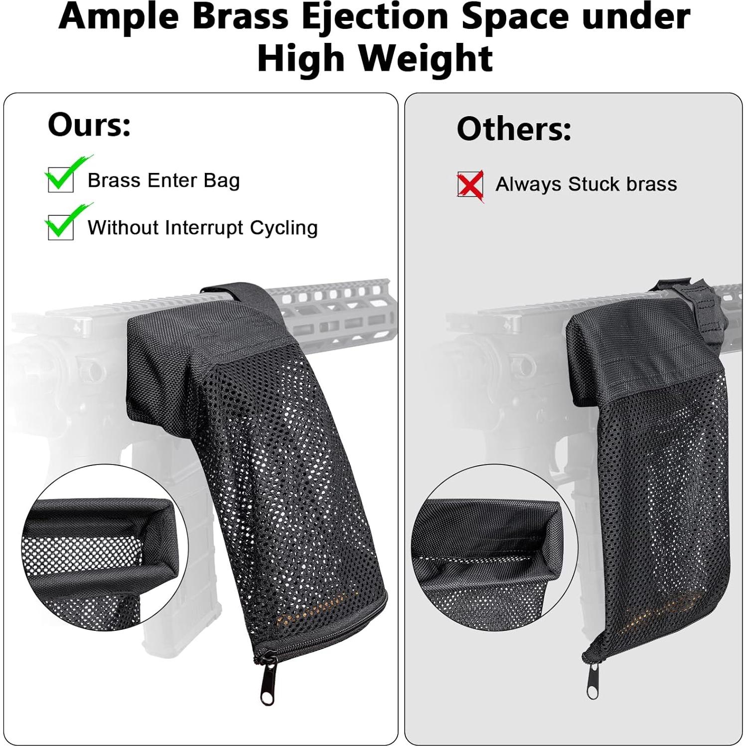 Colector de Cartuchos CVLIFE Táctico Negro con Malla Resistente