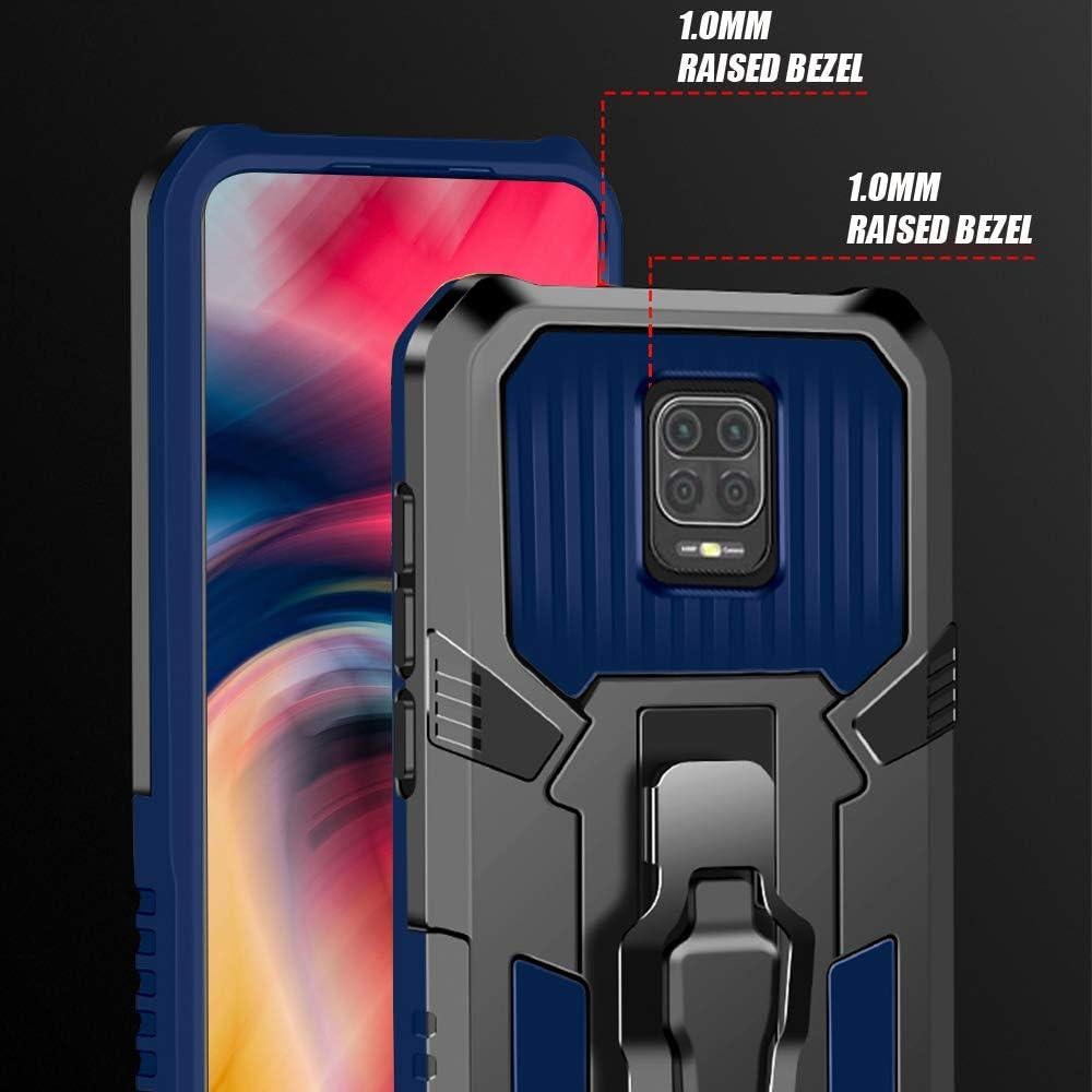Funda Bumper Azul para Xiaomi Redmi Note 9S/9 Pro con Protector