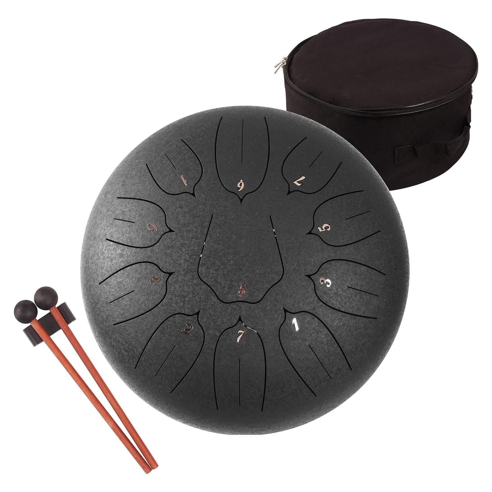 Tambor de Lengua de Acero 30 cm LOMUTY 11 Notas para Meditación