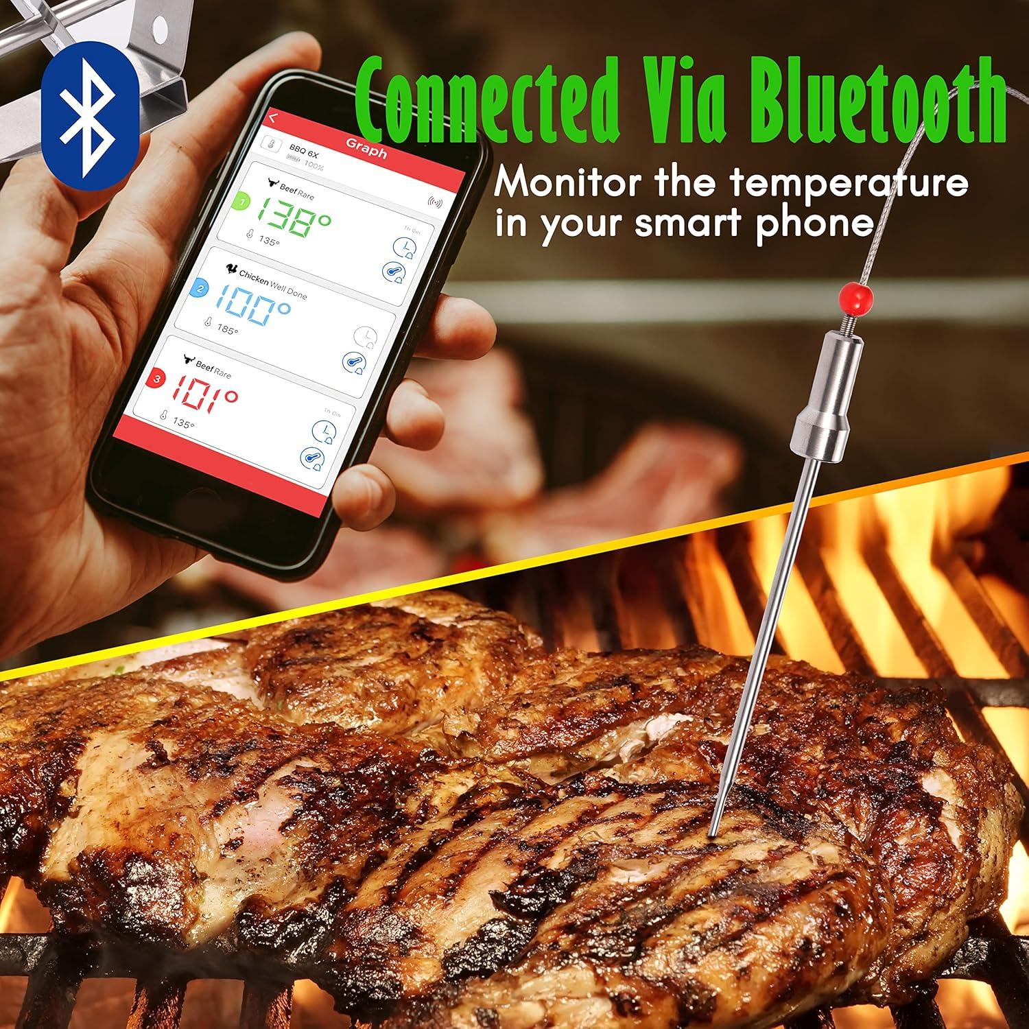 Termómetro BBQ Bluetooth NutriChef con 2 Probes y Funda