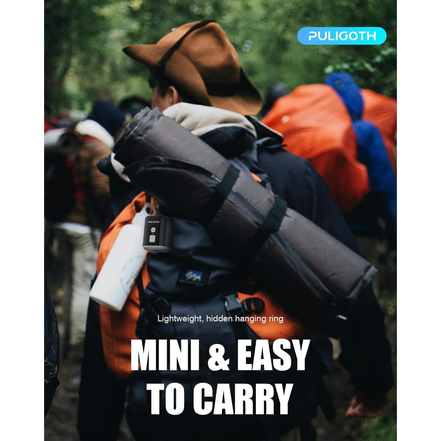 Bomba de Aire Portátil Puligoth 1600mAh con Luz Camping