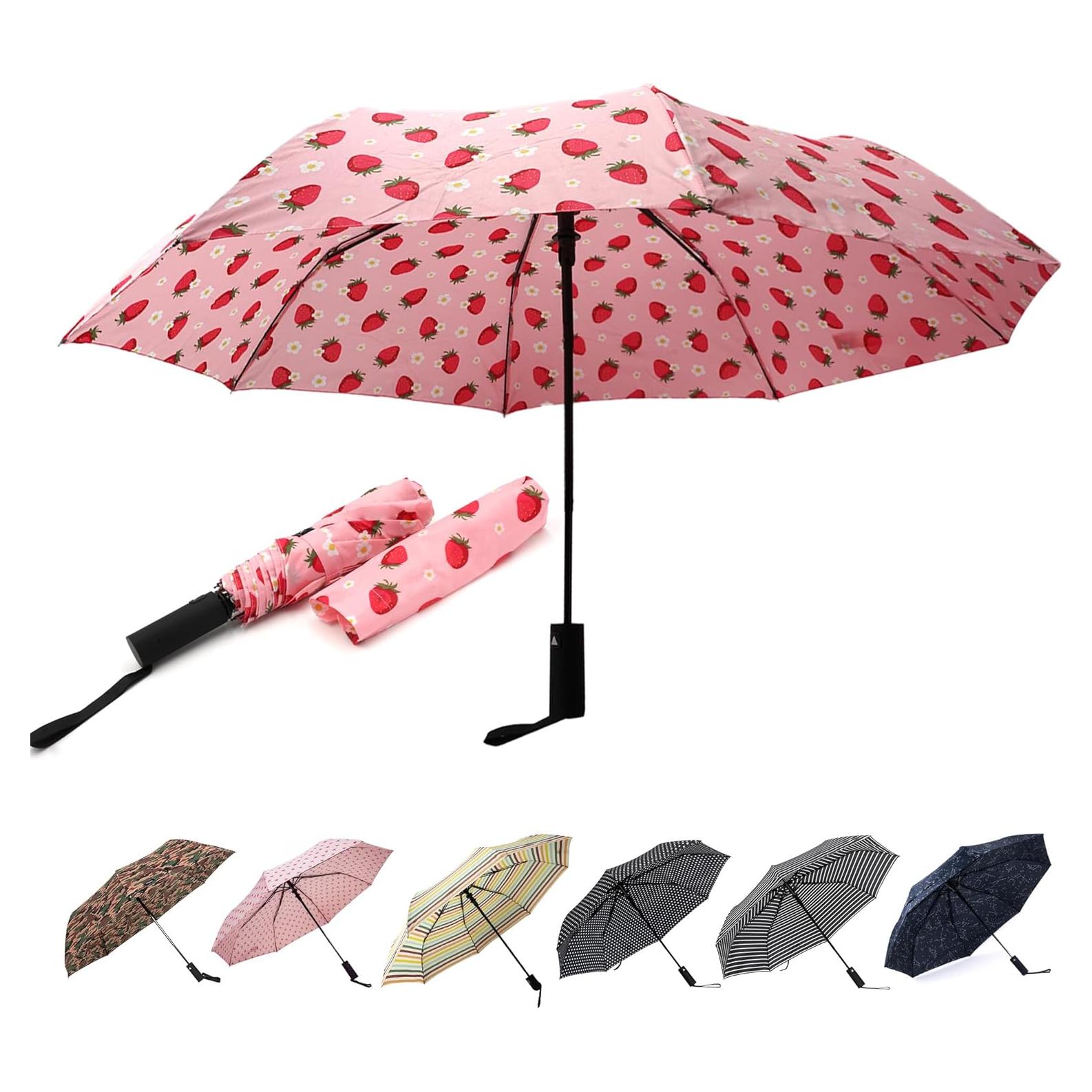 Paraguas Automático Nollia Compacto 31.75 cm Fresa