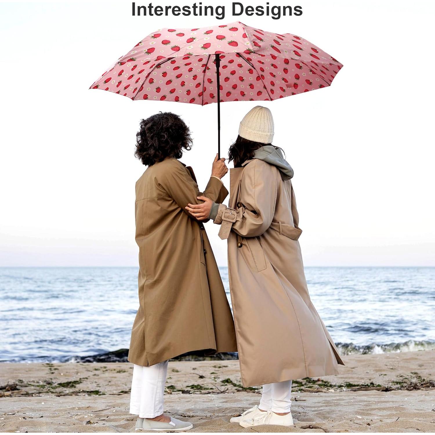 Paraguas Automático Nollia Compacto 31.75 cm Fresa