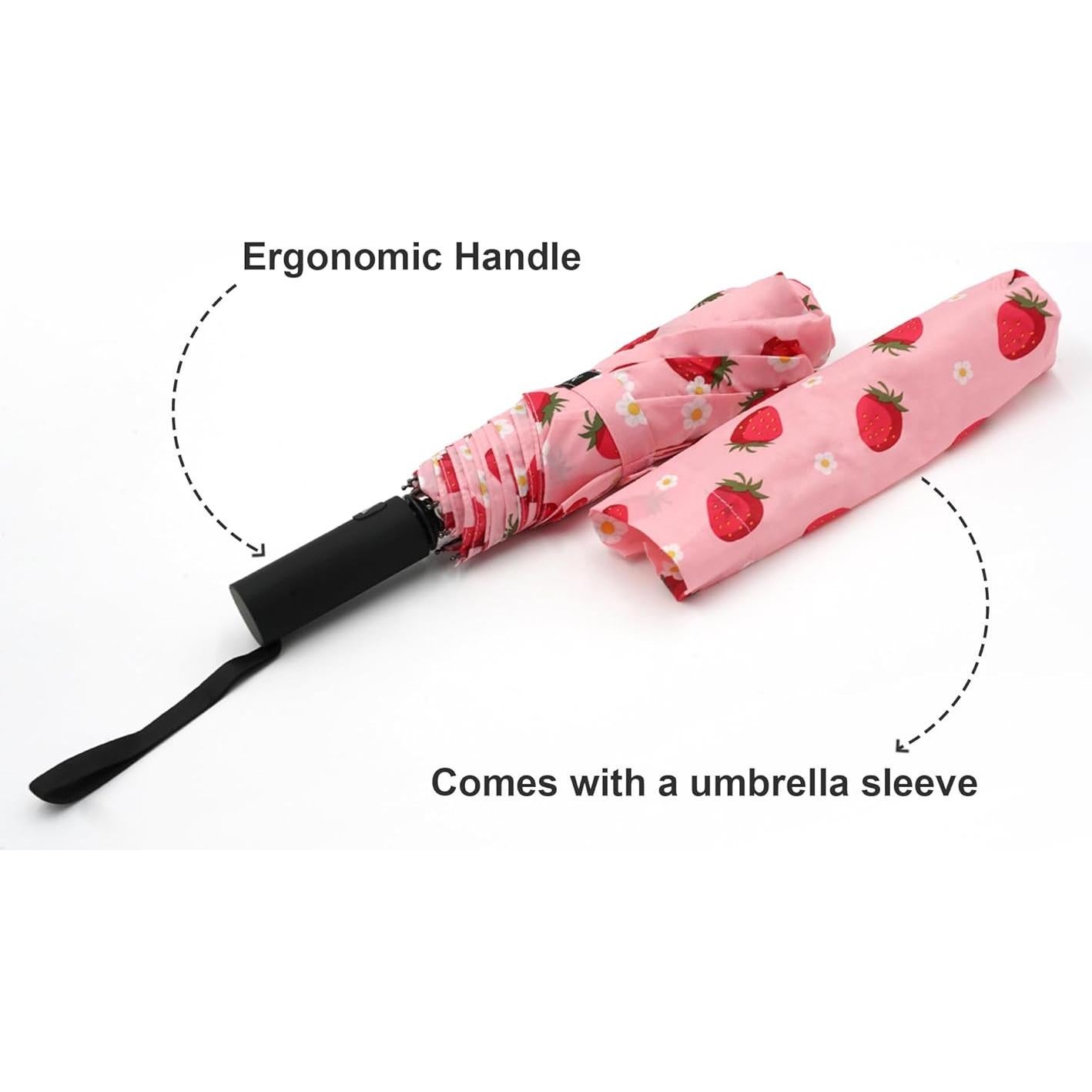 Paraguas Automático Nollia Compacto 31.75 cm Fresa