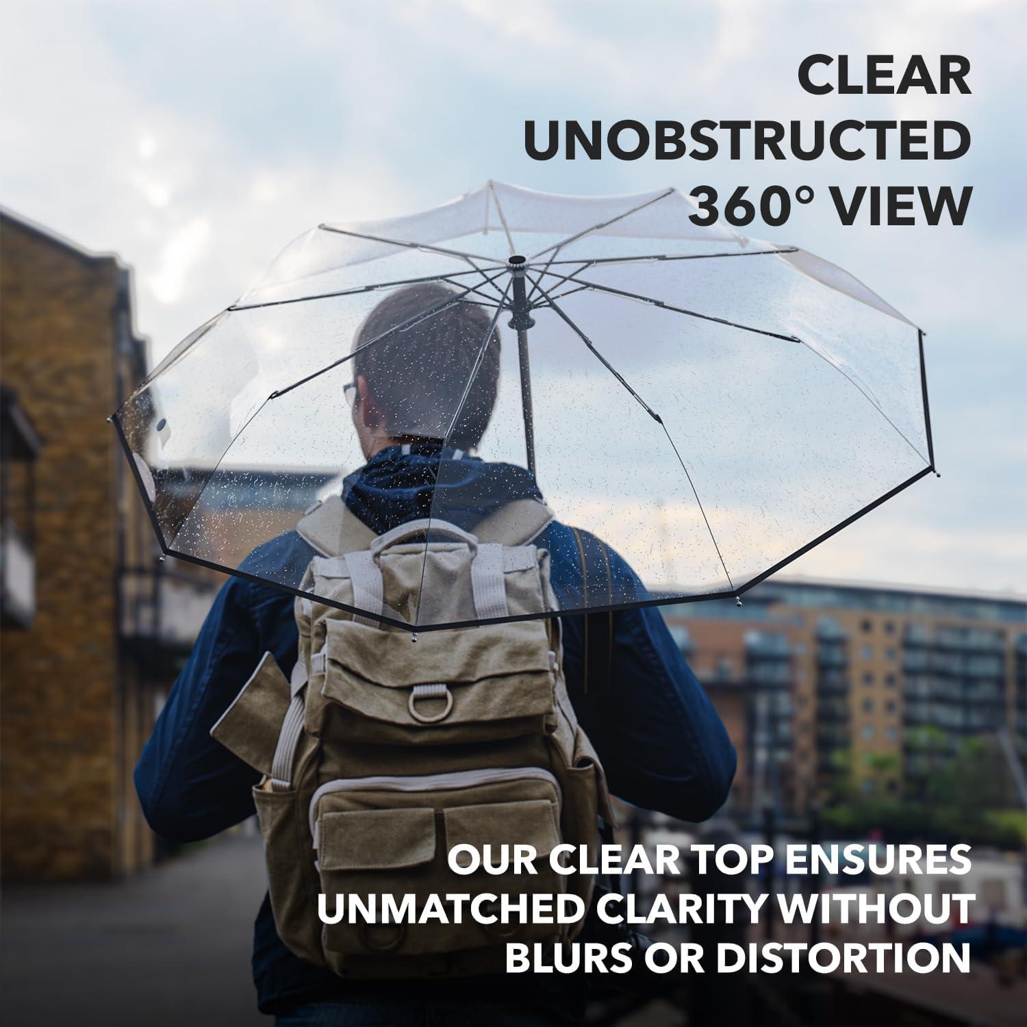 Paraguas de Viaje Repel Umbrella Compacto a Prueba de Viento