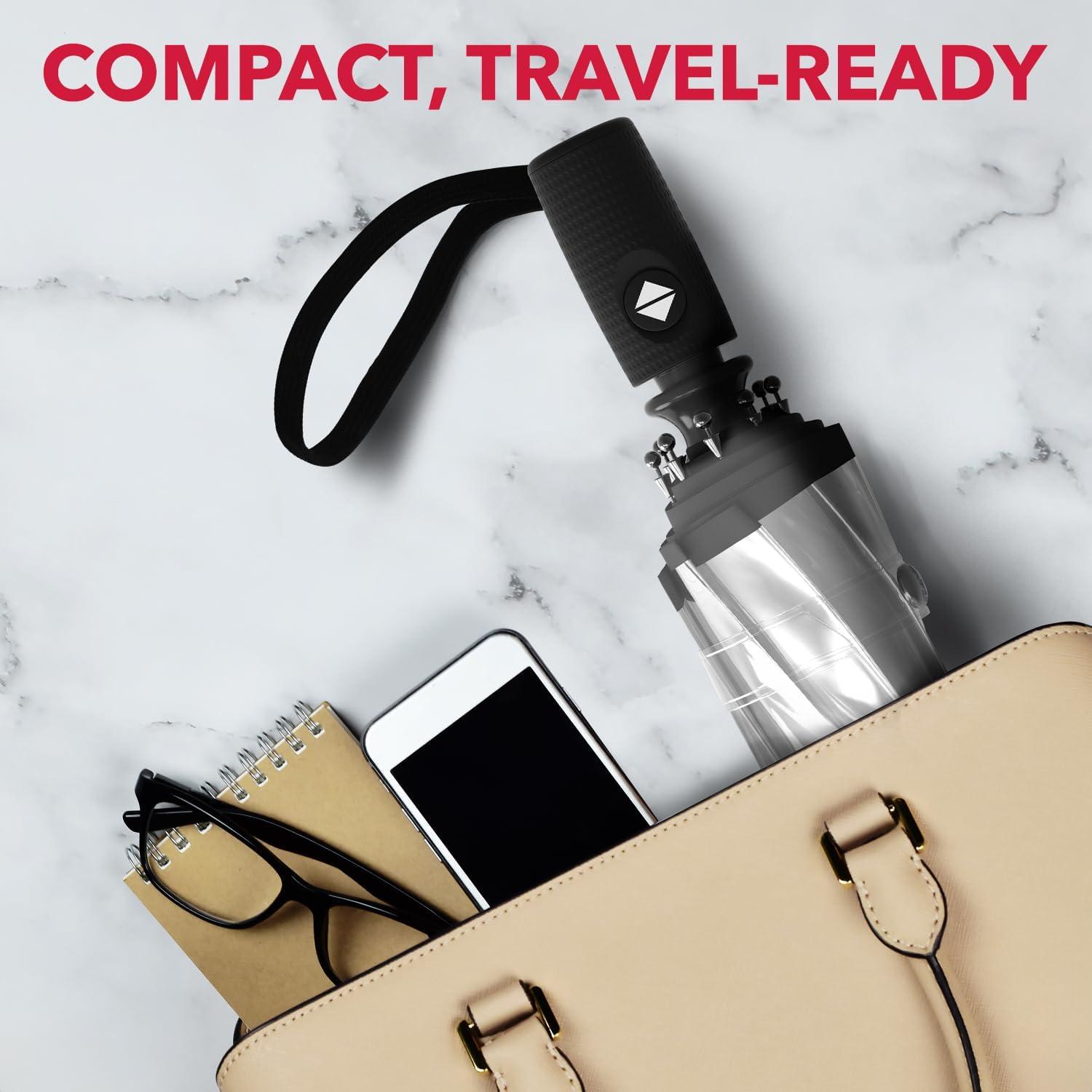 Paraguas de Viaje Repel Umbrella Compacto a Prueba de Viento