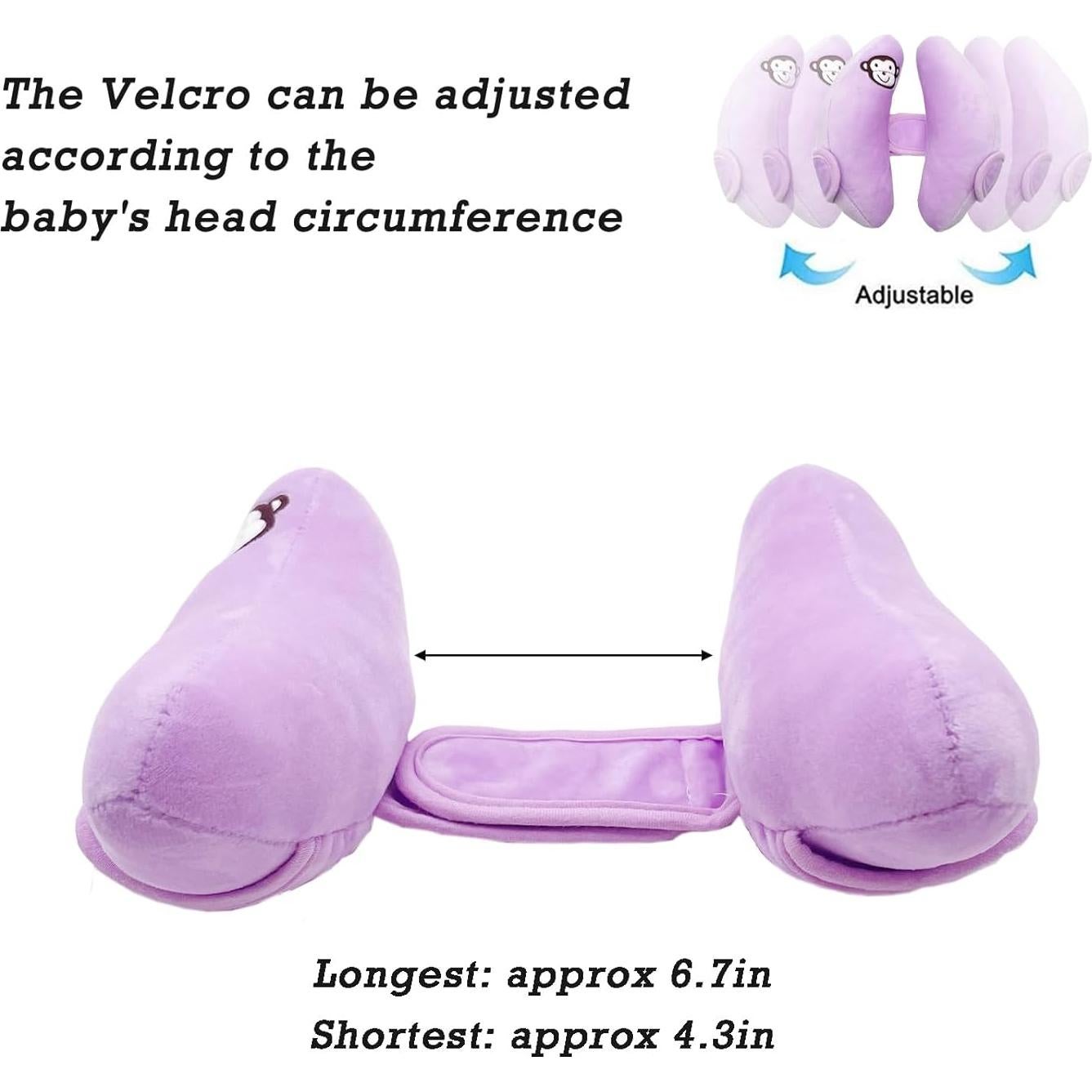 Almohada de viaje ajustable StoHua para bebé - Morado