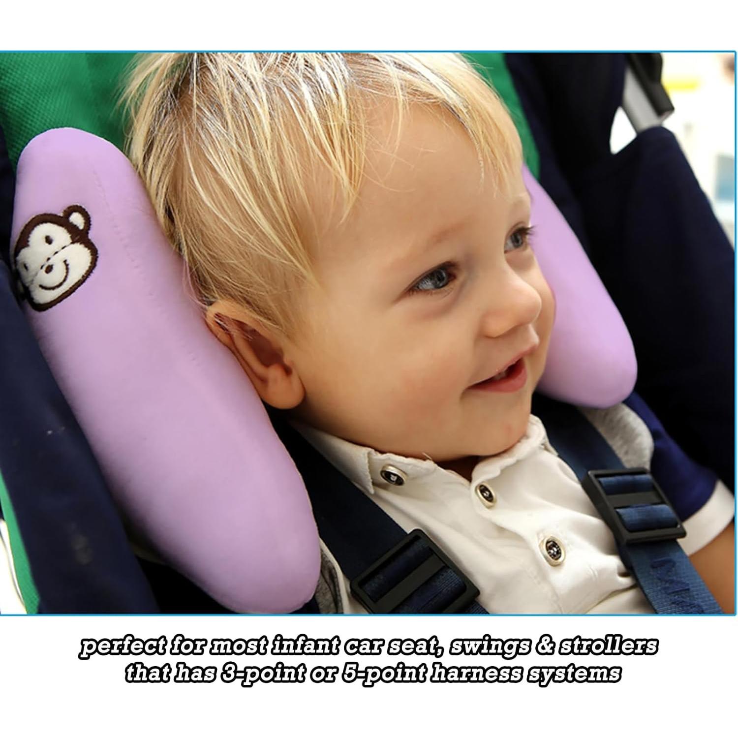 Almohada de viaje ajustable StoHua para bebé - Morado