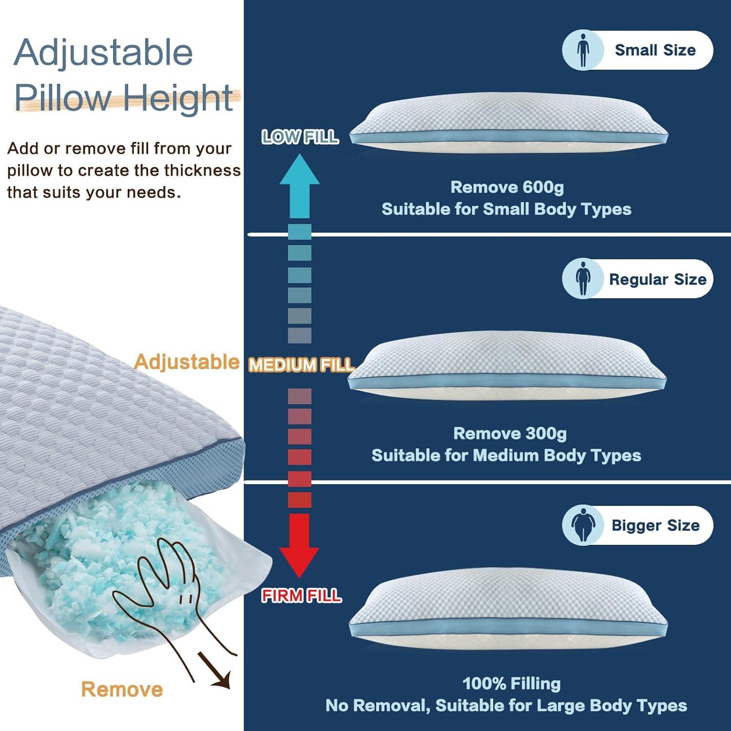 Almohada Corporal Enfriadora YZ HOME 50x137 cm Azul Ajustable